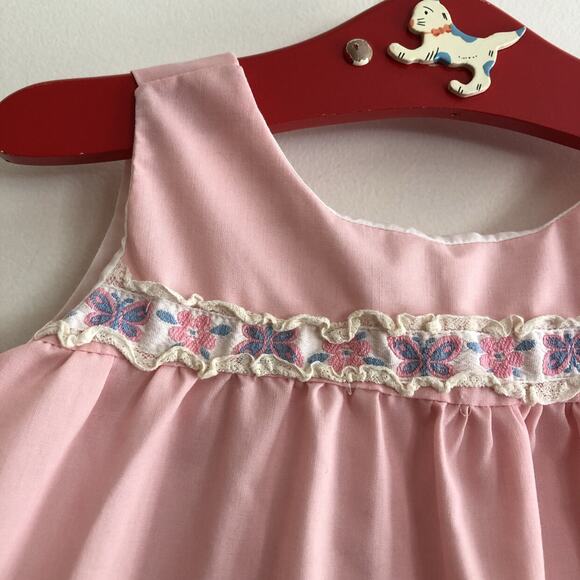 Vintage Pink Open Back Butterfly Top - Picture 2 of 6